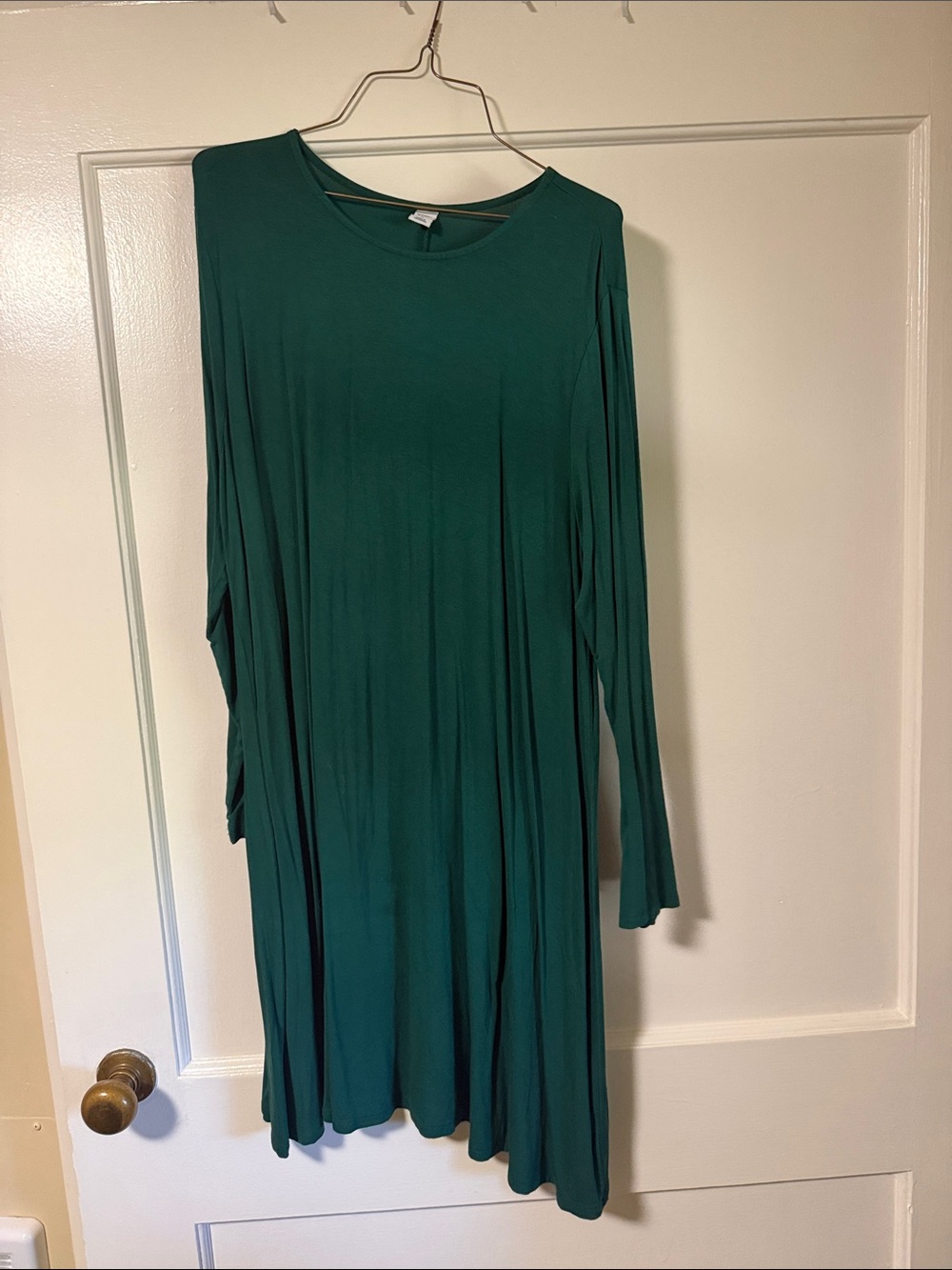 Old Navy Forest Green Long Sleeve Swing Dress
